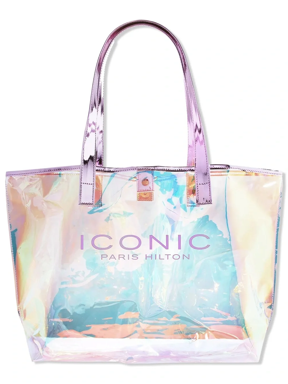 NWT Paris Hilton “Iconic” Holographic iridescent Tote Bag